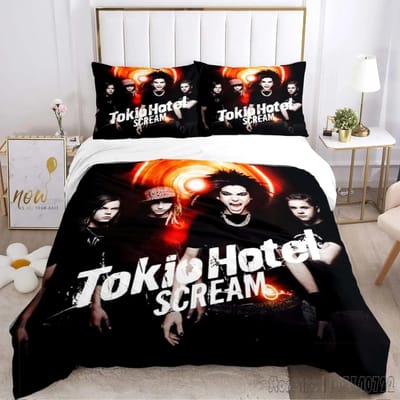 Tokio Hotel Beddengoed Set Eenpersoons Twin Dekbedovertrek Set HD Dekbedovertrek voor Kinderen Beddengoed Sets Beddengoed Slaapkamer Decor AU Single 140x210