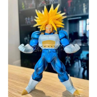 Op Voorraad 25cm Anime Dragon Ball Z Super Trunks Actiefiguur PVC Super Saiyan Gotenk Figuren Verzamelfiguur Speelgoed Voor kinderen Cadeaus blue