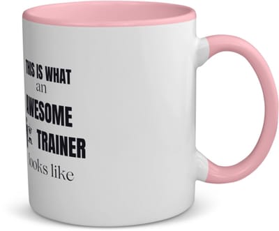 Akyol - this is what an awesome trainer looks like koffiemok - theemok - roze - Trainer - cadeau trainer - cadeau - coach cadeau - bedankt voor alles - 350 ML inhoud