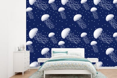 Behang - Fotobehang Patronen - Water - Kwal - Jongens - Kinderen - Kids - Baby - Breedte 360 cm x hoogte 260 cm