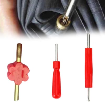 Dailygoods- Ventielverwijderaar 3 Stuks - Bandenventieltrekker/Dubbele Kop - Enkele Kop Trekker - Moersleutel - Draagbaar/Praktisch - Bandenreparatiegereedschap