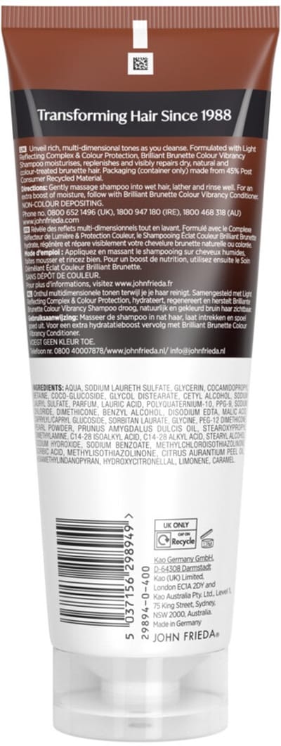 Vibrancy Brunette Glansversterkende Shampoo 250 ml