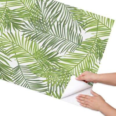 Coloray Meubel Wrap Folie - Groente Meubelfolie - 75x150 cm - Meubelfolie Zelfklevend Tropische bladeren - Wrapfolie Keuken - Tropisch Meubelfolie - Decoratiefolie - Tafeldecoratie - Bloemen en planten