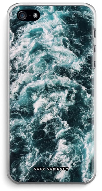 Case Company® - Hoesje geschikt voor iPhone 5 / 5S / SE (2016) hoesje - Zee golf - Soft Cover Telefoonhoesje - Bescherming aan alle Kanten en Schermrand