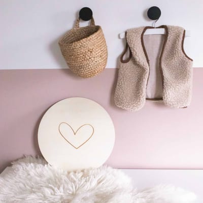 Muurcirkel binnen | muurcirkel kinderkamer | houten muurcirkel | 25 cm | Hart