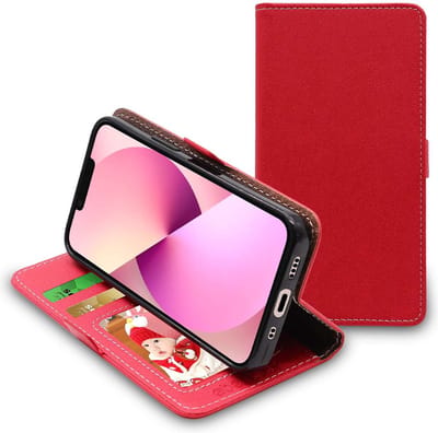 ebestStar - Hoes geschikt voor iPhone 13 mini Apple, Wallet Etui, Book case hoesje, Rood