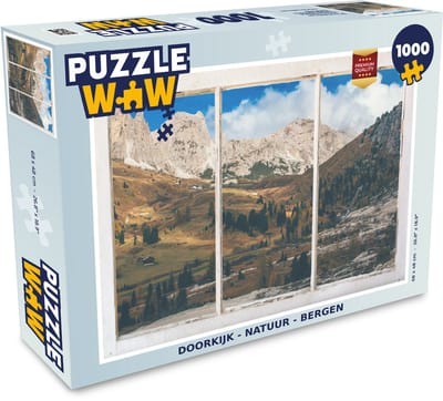 Puzzel Doorkijk - Natuur - Berg - Legpuzzel - Puzzel 1000 stukjes volwassenen
