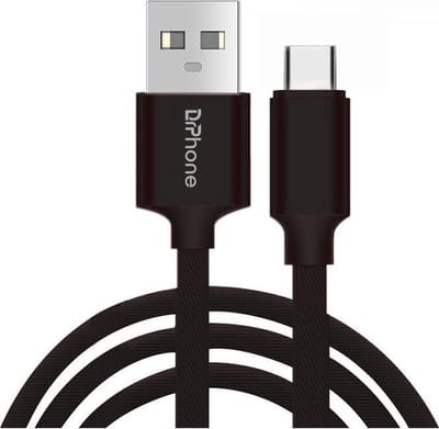 DrPhone HybridX - 2 Meter Kabel - Data + Opladen - Geschikt Voor N-Switch - USB-C / Type-C - Oplaadkabel - Zwart