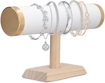 Allecto - T Bar Bracelet Display Stand - Sieraden Organizer voor Armbanden - 23 cm - Geschikt voor Kettingen - Ideaal voor Sieradenopslag - Kleur z...