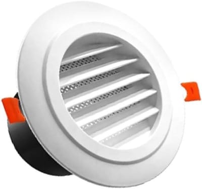 Schuine Lamellenventilatie - Droger Afvoer Vent - Ventilatie Verbeteren - Weerbestendig Ontwerp - 100 mm - Wit