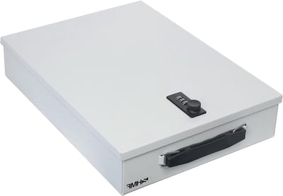 Lockbare Documentcassette met Combinatielock voor A4-documenten | Lichtgrijs | Veilig, Compact en Duurzaam