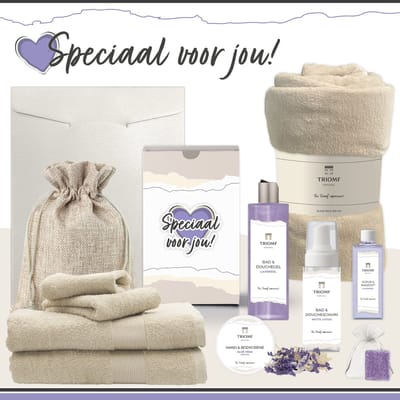 Geschenkset “Speciaal voor jou!” - 11producten - 1660 gram | Triomf Original Paars - Giftset voor haar Cadeau Lavendel Luxe wellness cadeaubox Vrouw Speciaal voor Jou Cadeaupakket Moederdag Geschenk Moeder Verjaardag Gift Set Valentijn Vriendin