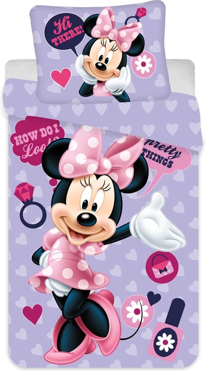 Disney Minnie Mouse dekbedovertrek Hi There! - 140 x 200 cm - Polyester