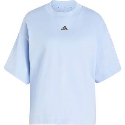 Adidas 3-stripes Studio T-shirt T-shirts Dames - Blauw - Maat XL (46-48) - Katoen Jersey
