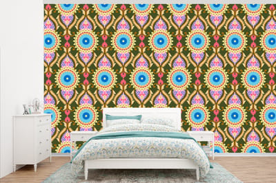 Behang - Fotobehang Design - Orient - Retro - Breedte 345 cm x hoogte 220 cm