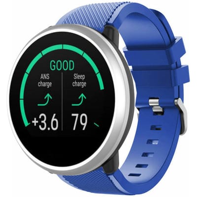 Polar Unite twill siliconen band (blauw)