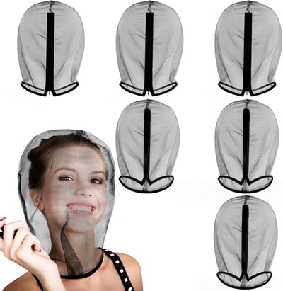 Wasbare make-up beschermers 6 stuks - Lichtgewicht nylon chiffon capuchons voor vrouwen en meisjes