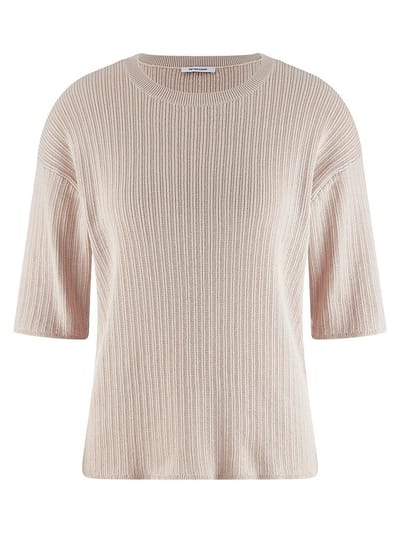 Trui ronde hals 100% SUPIMA-katoen Van Peter Hahn beige