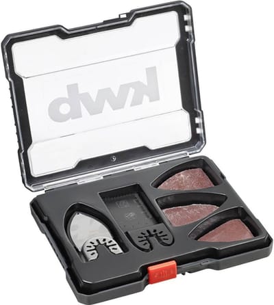 Multitool Accessoires Set - Gereedschap Opzetstukken - Klusklus Werk - 14 Delig Inclusief Koffers - 32 mm Zaagblad - Zilverkleurig