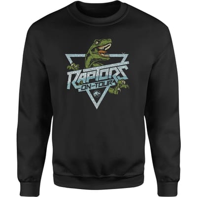 Jurassic Park Raptors On Tour Stroke Sweatshirt - Zwart - S