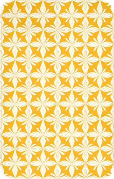 WC mat 50x80 cm - Antislip - Patroon - Retro - Geel - Toiletmat - Vloermat - Douchemat - Toilet tapijt - Toiletmatten
