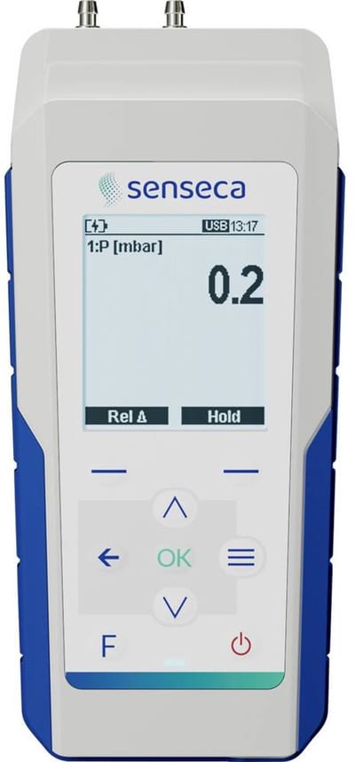 Senseca PRO 211-4 Drukverschilmeter Luchtdruk, Niet-agressieve gassen, Corrosieve gassen 500 hPa (max)