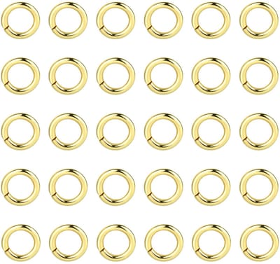 ringen voor het maken van sieraden, 100 stuks 925 sterling zilver 14K echt vergulde open springringen 4 mm, hypoallergene splitringen set, gouden ringen verbindingssluitingen voor het maken van