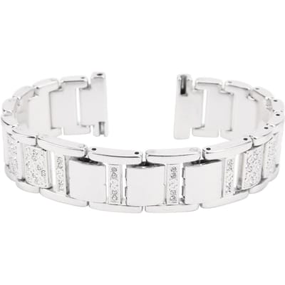 Bracelet Smartwatch Brillant 22mm pour Samsung Gear S3 Gear2 R380 Gear2 Neo R381 Live R382 Silver white