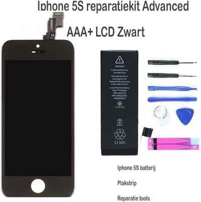 iPhone 5S LCD Scherm + Batterij Kit – Premium Kwaliteit – Zwart