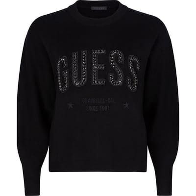 Guess  - Maat S - Dames Truien & vesten Estelle Rn Ls Swtr - Zwart