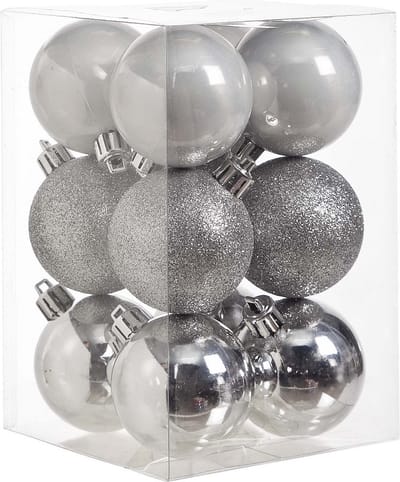Cosy&Trendy kerstballen - 12 stuks - 6cm - pvc