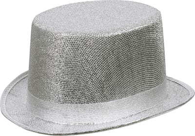 Boland - Hoed Glitz zilver Zilver - 59 - Volwassenen - Unisex - Glitter and Glamour