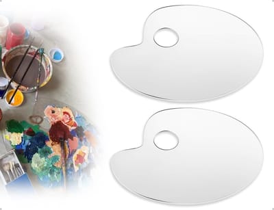 Set van 2 Ovale Schilderpaletten voor Acrylaat en Waterverf - Ideaal voor Creatieve DIY Kunstprojecten - 15 x 25 cm
