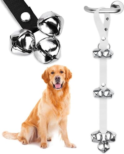 Honden deurbellen - Zindelijkheidstraining puppy - Huisdier communicatie - Verstelbare lengte - 7 extra bellen - Zilver