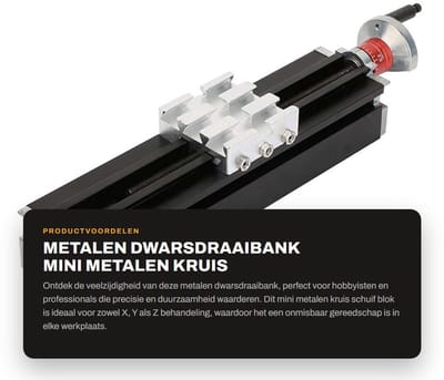Dailygoods- Dwarsdraaibank Metalen - Mini Draaibank - Schuifblok - ZNC-legering - Aluminiumlegering - Duurzaam Ontwerp - Metaaldraaibank