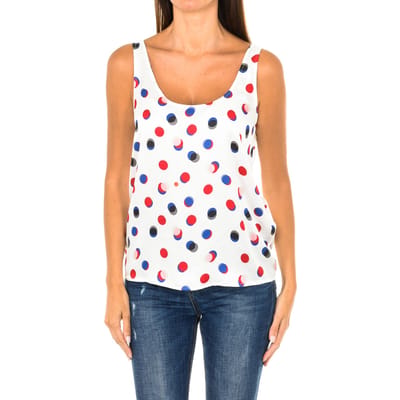 Dames ronde hals mouwloos T-shirt 3Y5H61-5NZNZ