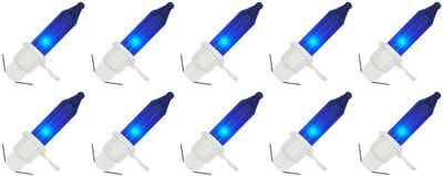 OE Lightning Reserve Kerstlampjes - 10 stuks - Witte Insteek Fitting - 2.5V/0.425W - Blauw Licht
