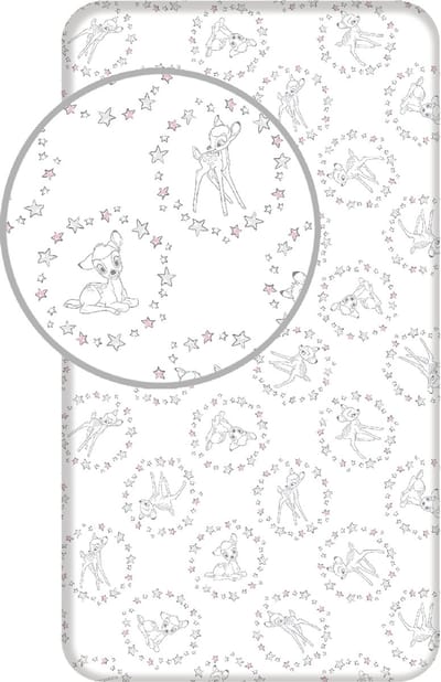 Disney Bambi hoeslaken Star - Eenpersoons - 90 x 200 cm - Katoen