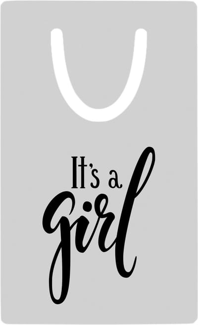 Hacebo® - It's a Girl metalen boekenlegger - Baby - Kersverse ouders - Geboorte kraamcadeau meisje - babyshower Bladwijzer boekenleggers - 7.6 cm x 5cm