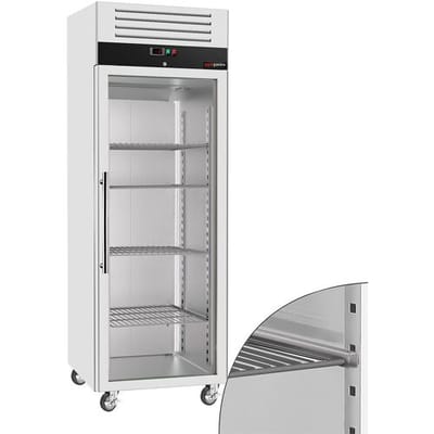 GGM Gastro Kühlschrank Edelstahl ECO - GN 2/1 - 700 Liter - mit 1 Glastür Zilver