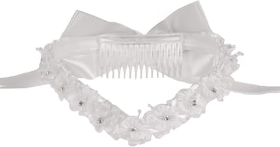 Diadeem meisjes wit met bloemen