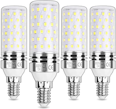 E14 LED Corn Bulbs 15W, 6000K Daglichtwit, Energiezuinig, 1700 Lumen, 4-Pack