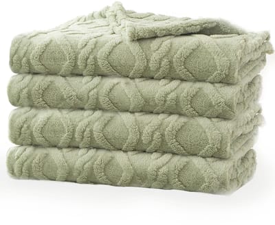 Dailygoods- Knuffeldeken Zacht - Onderhoudsvriendelijke Woondeken - Ideaal als Bankdeken/Sprei - 150 x 200 cm - Groen - Veelzijdig Geschenk - Deken