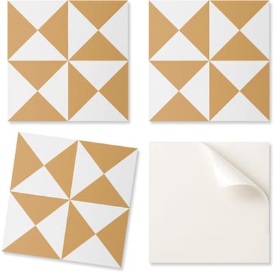 Zelfklevende vinyl wandtegels met geometrisch driehoekspatroon, 20x20x20 cm