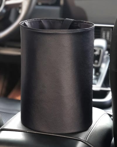 Opvouwbare auto-afvalbak, dubbellaags, waterdicht, afvalcontainer voor in de auto, opbergbox voor in het interieur, zwart