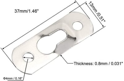 Fotohangers 100 stuks - Zware Fotohangers - Ophanghaken voor Wanddecoratie - Roestbestendig Ijzer - Sleutelgat Bevestiging - Eenvoudig te Installeren