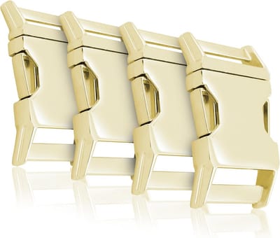Set van 4 Metalen Steeksluitingen 15mm Goudkleur Robuuste Klikgespen voor Paracord en Hondenhalsbanden