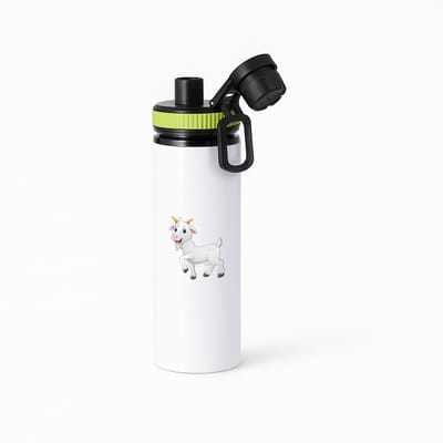 Hacebo® - Geiten waterfles met draaidop groen - Geit - Dieren liefhebbers - GOAT - kinderboerderij - water fles - 850ML