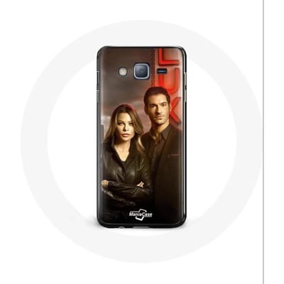 Coque - Samsung - Galaxy J7 - Souple - Protection - Chloe Decker et Lucifer Morningstar