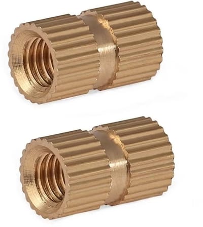 Dailygoody - Schroefdraadinzet - Kartelmoeren - Sterke bevestiging - M4x6x6mm - Messing materiaal - Voor hout en kunststof